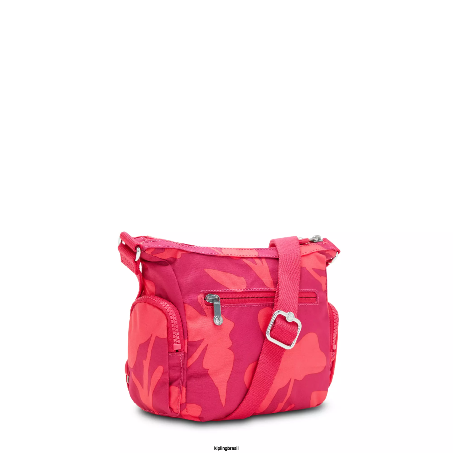 mulheres bolsas crossbody Kipling flor de coral gabbie bolsa transversal mini estampada 4X8V138