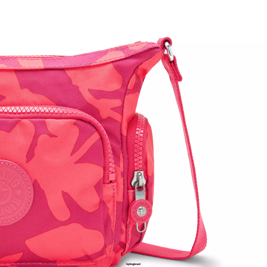 mulheres bolsas crossbody Kipling flor de coral gabbie bolsa transversal mini estampada 4X8V138