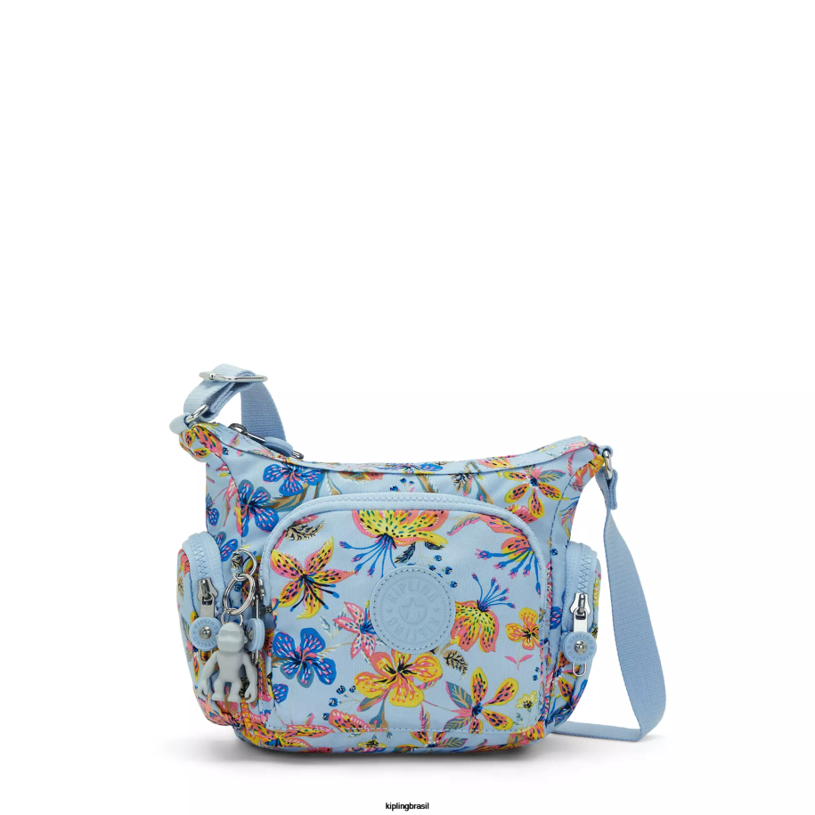 mulheres bolsas crossbody Kipling flores silvestres gabbie bolsa transversal mini estampada 4X8V141