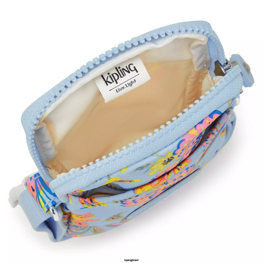 mulheres bolsas crossbody Kipling flores silvestres saco de telefone crossbody impresso tally 4X8V56