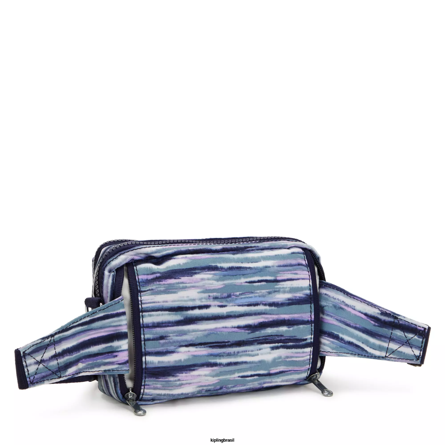 mulheres bolsas crossbody Kipling listras de pincel abanu bolsa transversal conversível multi estampada 4X8V319