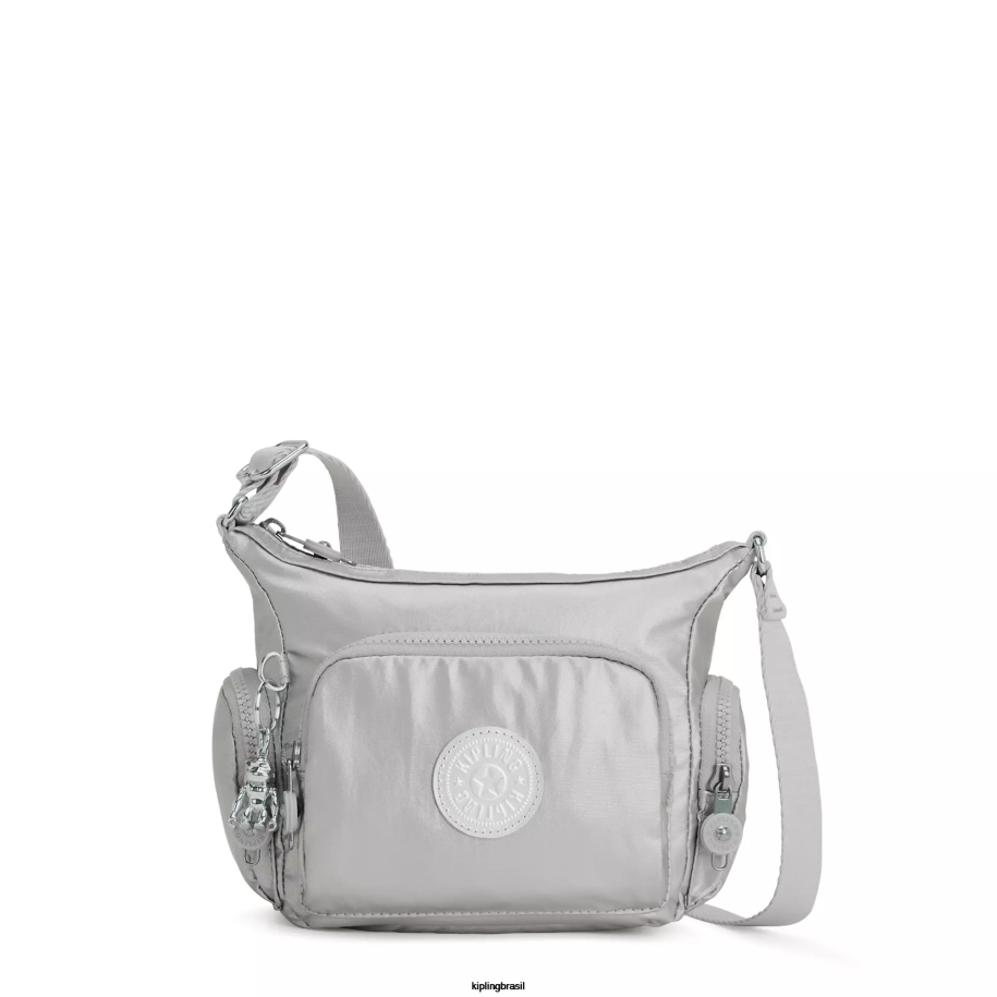 mulheres bolsas crossbody Kipling metálico brilhante bolsa transversal mini metalizada gabbie 4X8V202
