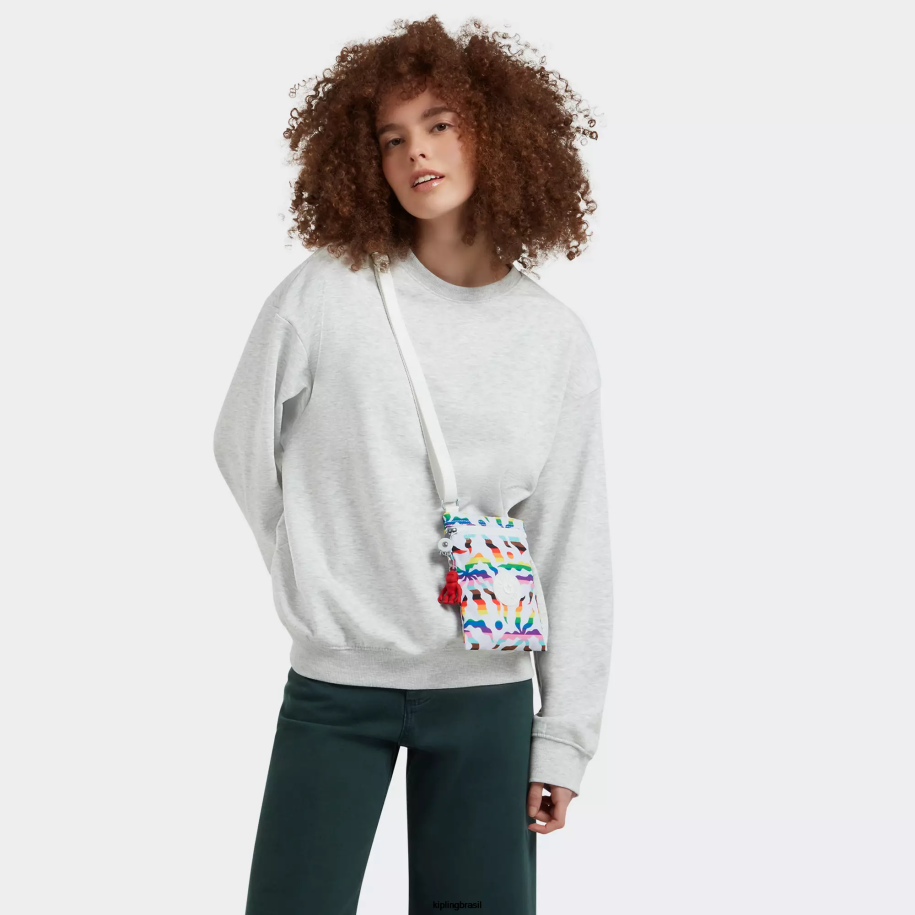 mulheres bolsas crossbody Kipling palma arco-íris bolsa tiracolo mini estampada afia lite 4X8V36