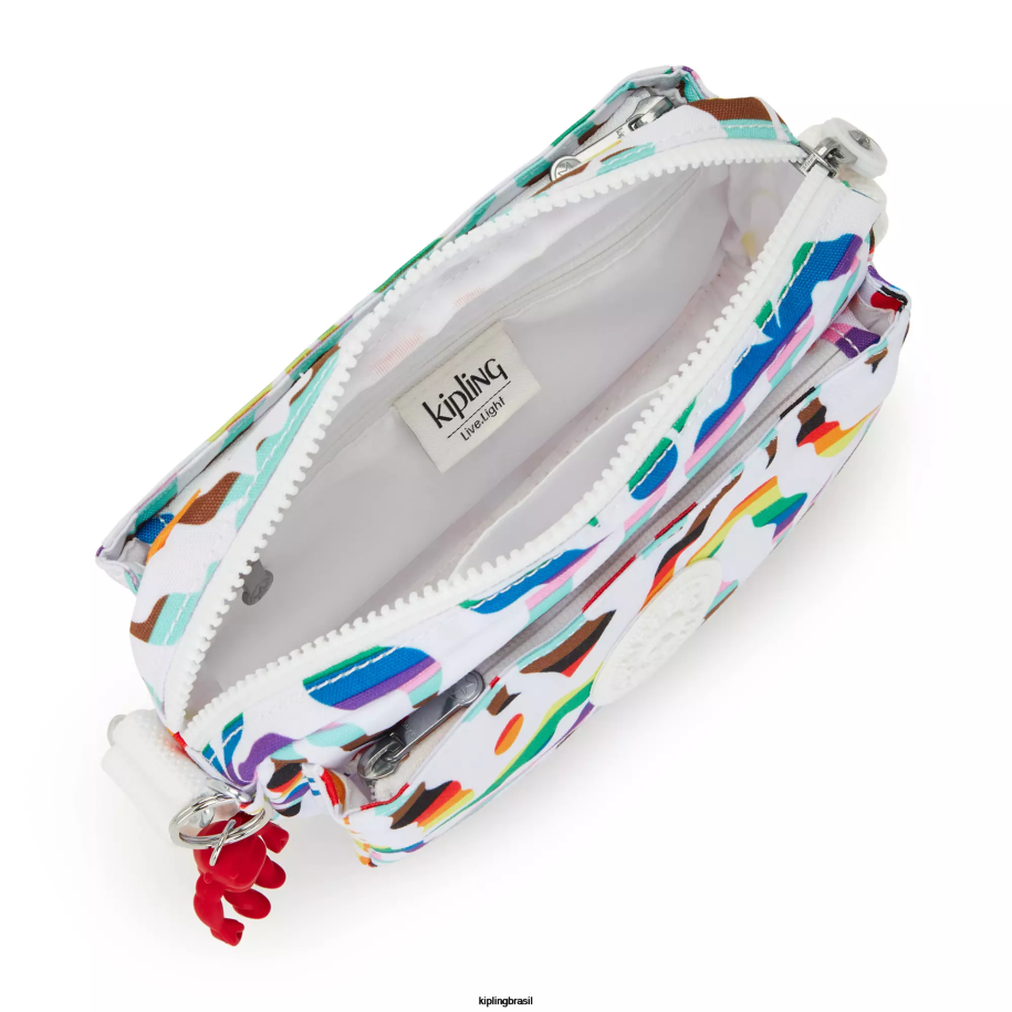 mulheres bolsas crossbody Kipling palma arco-íris bolsa transversal abanu 4X8V151