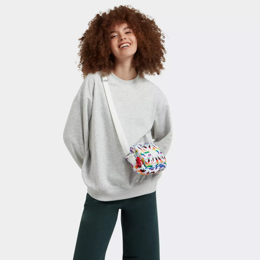 mulheres bolsas crossbody Kipling palma arco-íris bolsa transversal abanu 4X8V151