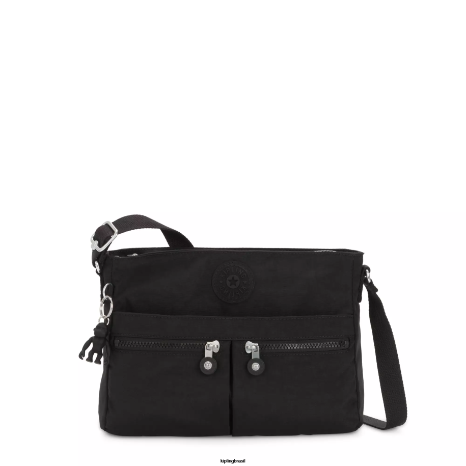 mulheres bolsas crossbody Kipling preto noir bolsa transversal angie nova 4X8V168