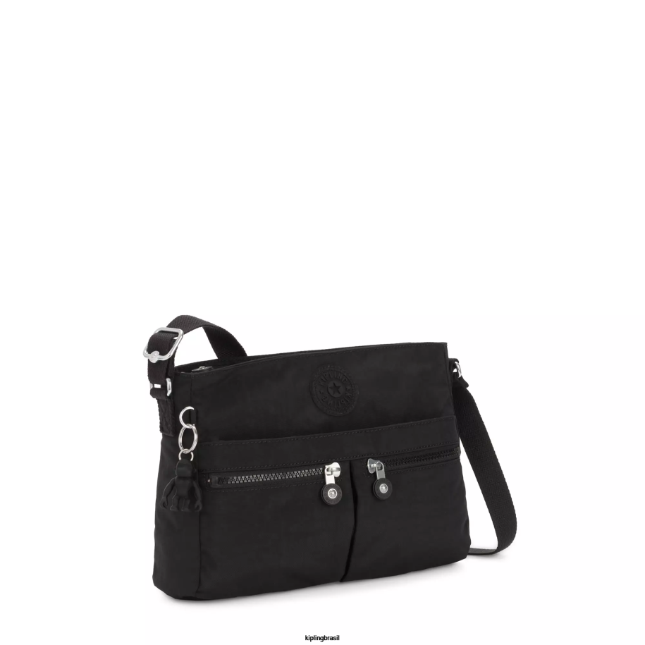 mulheres bolsas crossbody Kipling preto noir bolsa transversal angie nova 4X8V168