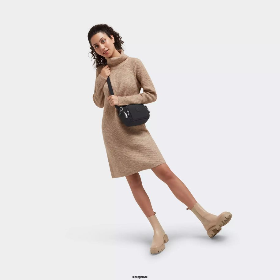 mulheres bolsas crossbody Kipling preto noir bolsa transversal mini gabbie 4X8V19