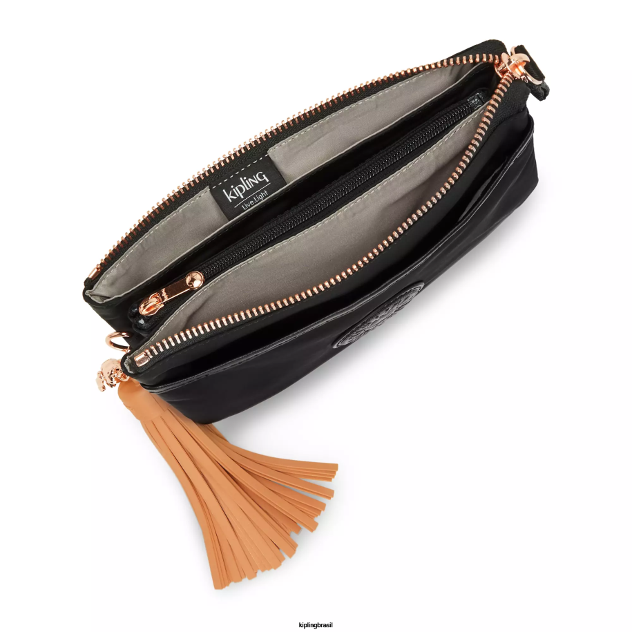 mulheres bolsas crossbody Kipling rosa negra bolsa transversal riri 4X8V103