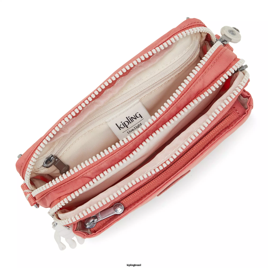 mulheres bolsas crossbody Kipling rosa vintage bolsa transversal abanu multi conversível 4X8V122