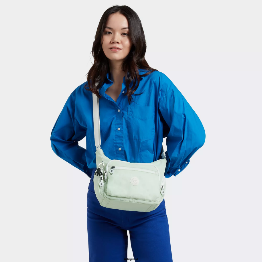 mulheres bolsas crossbody Kipling verde arejado bolsa transversal pequena gabbie 4X8V162