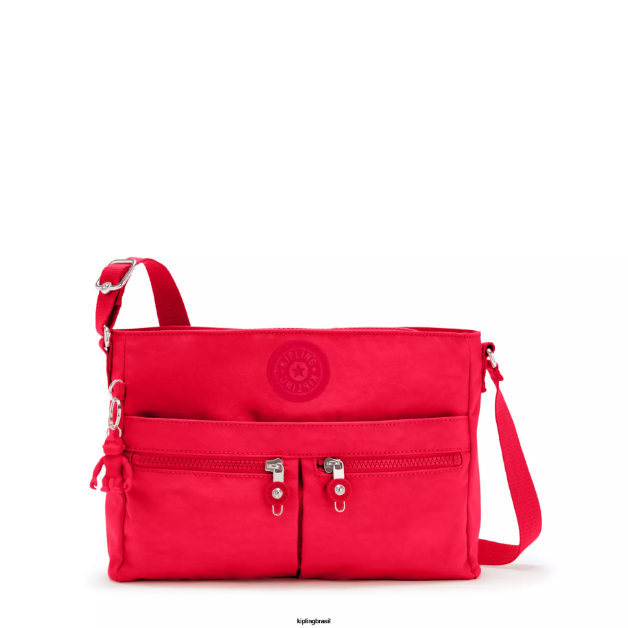 mulheres bolsas crossbody Kipling vermelho vermelho bolsa transversal angie nova 4X8V171