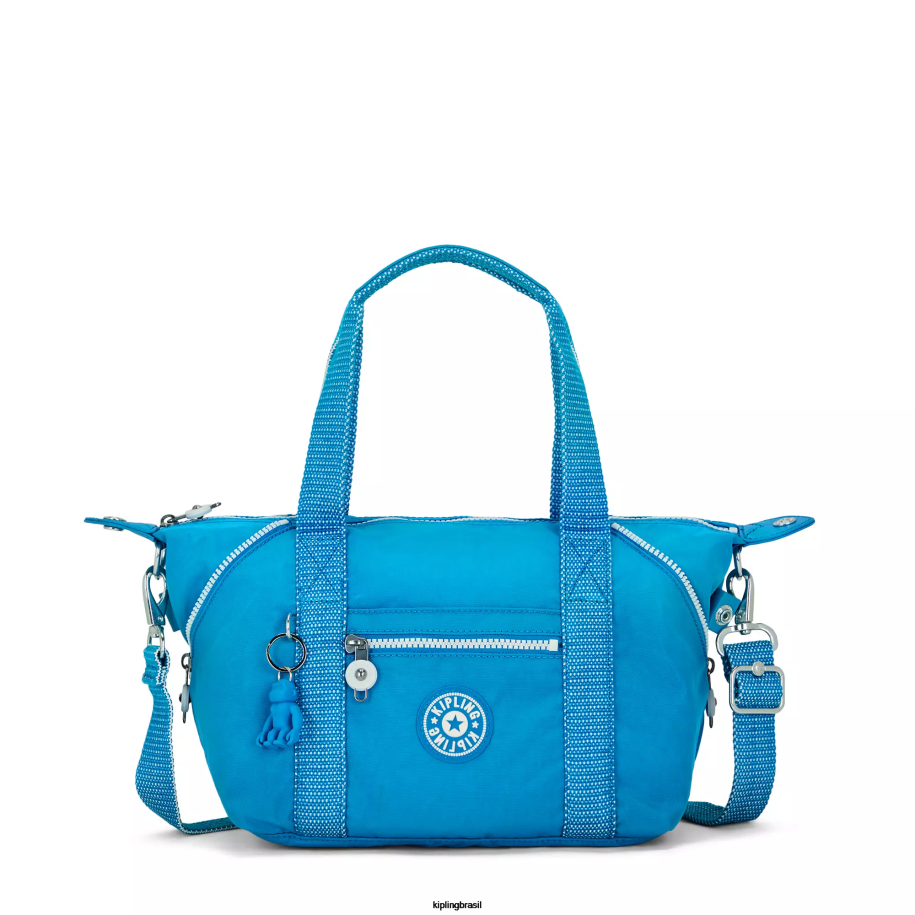 mulheres bolsas de ombro Kipling ansioso azul arte mini bolsa de ombro 4X8V40