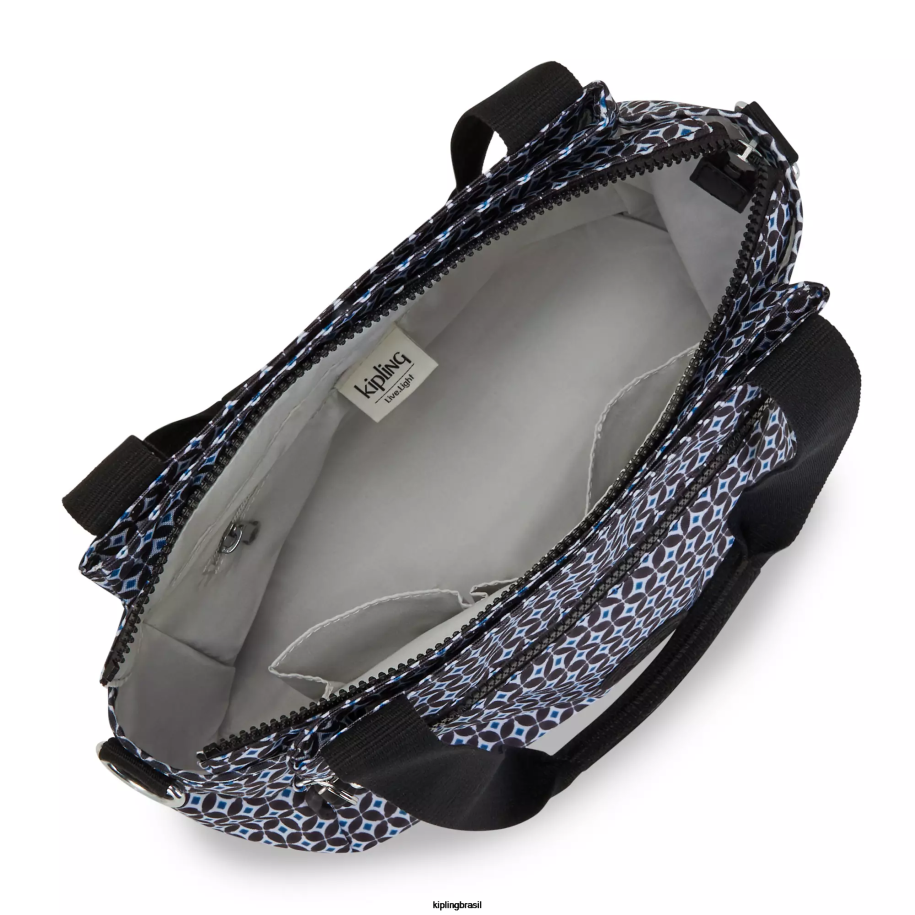mulheres bolsas de ombro Kipling azulejo enegrecido bolsa de ombro estampada elysia 4X8V239