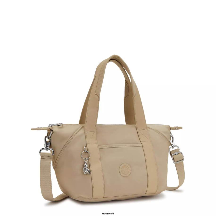 mulheres bolsas de ombro Kipling bege natural arte mini bolsa de ombro 4X8V67