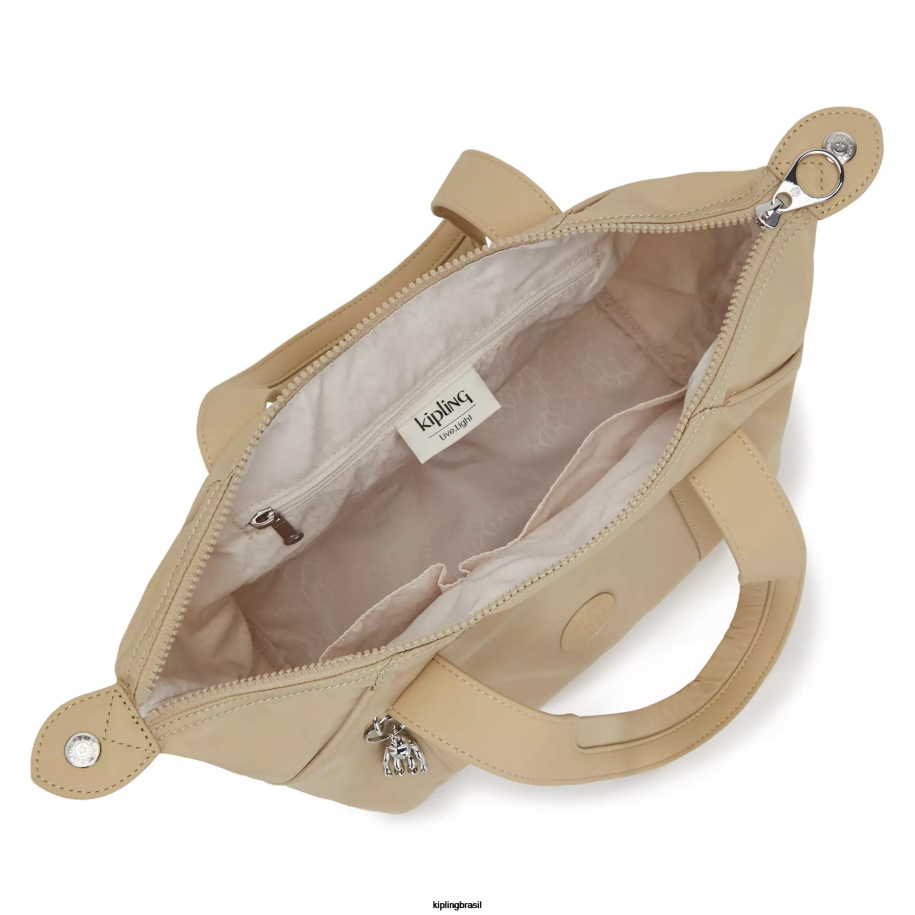mulheres bolsas de ombro Kipling bege natural arte mini bolsa de ombro 4X8V67