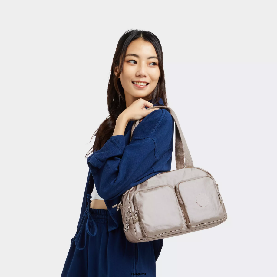 mulheres bolsas de ombro Kipling brilho metálico bolsa de ombro metálica cool defea 4X8V207