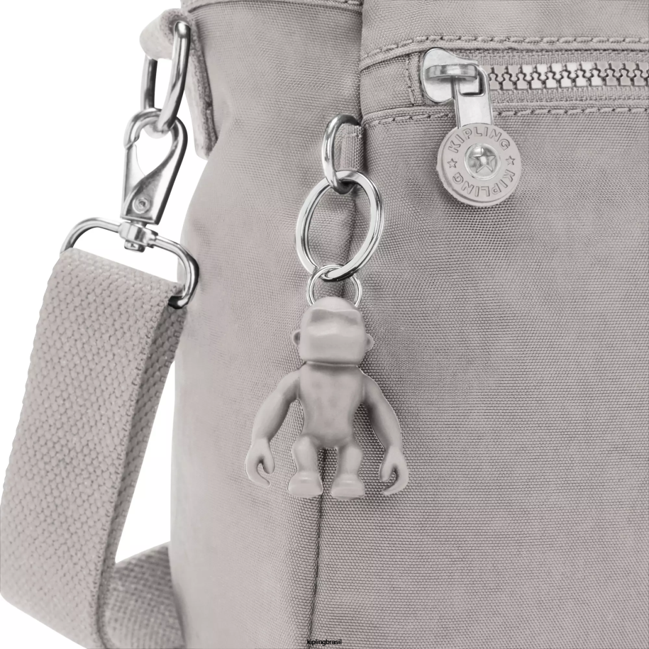 mulheres bolsas de ombro Kipling cinza gris bolsa de ombro elysia 4X8V153