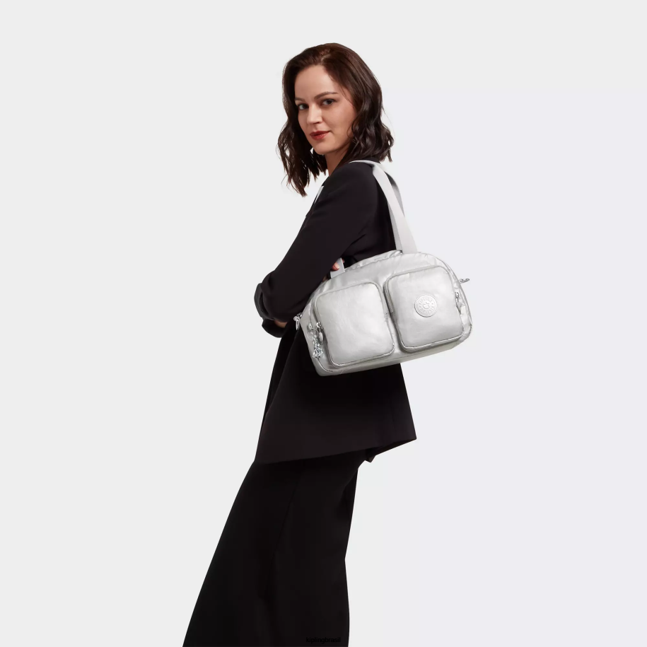 mulheres bolsas de ombro Kipling metálico brilhante bolsa de ombro metálica cool defea 4X8V206