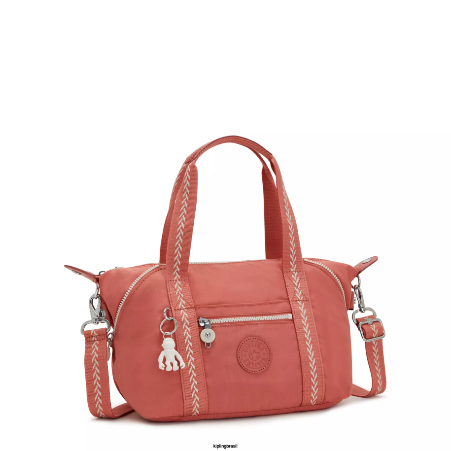 mulheres bolsas de ombro Kipling rosa vintage arte mini bolsa de ombro 4X8V41