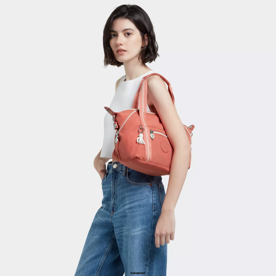 mulheres bolsas de ombro Kipling rosa vintage arte mini bolsa de ombro 4X8V41