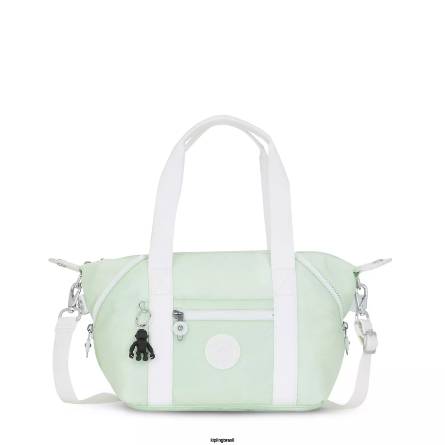 mulheres bolsas de ombro Kipling verde arejado arte mini bolsa de ombro 4X8V39