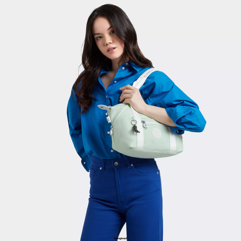 mulheres bolsas de ombro Kipling verde arejado arte mini bolsa de ombro 4X8V39