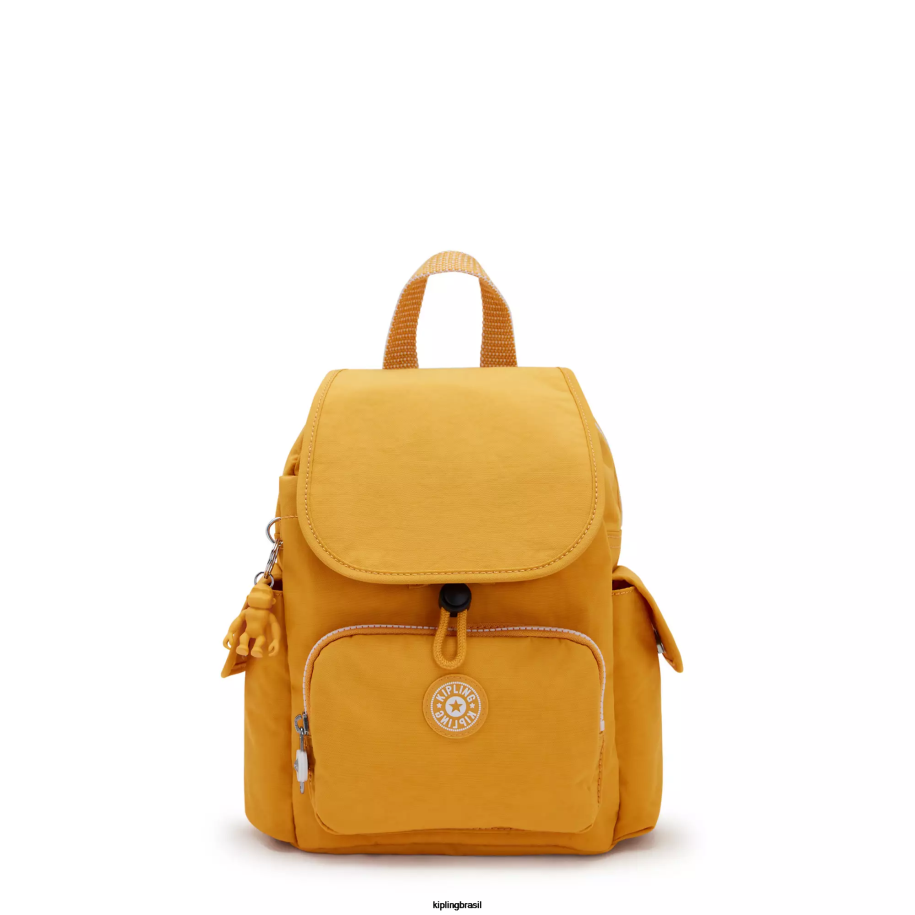 mulheres mini bolsas Kipling amarelo rápido mini mochila city pack 4X8V411