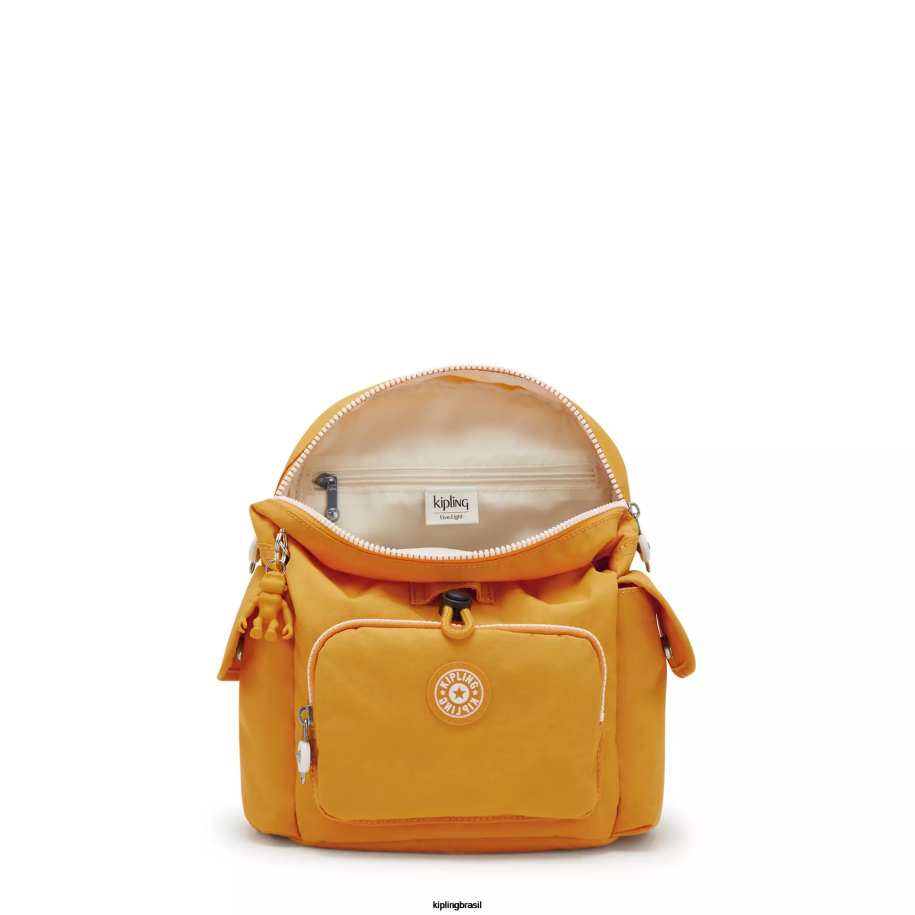 mulheres mini bolsas Kipling amarelo rápido mini mochila city pack 4X8V411