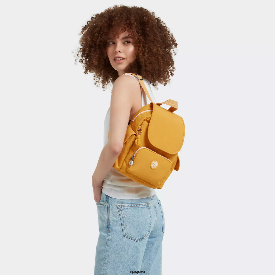 mulheres mini bolsas Kipling amarelo rápido mini mochila city pack 4X8V411