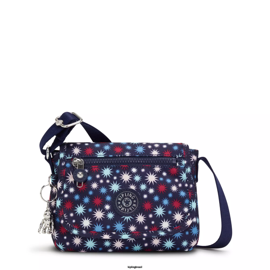 mulheres mini bolsas Kipling estrelas funky bolsa tiracolo com estampa sabian 4X8V11