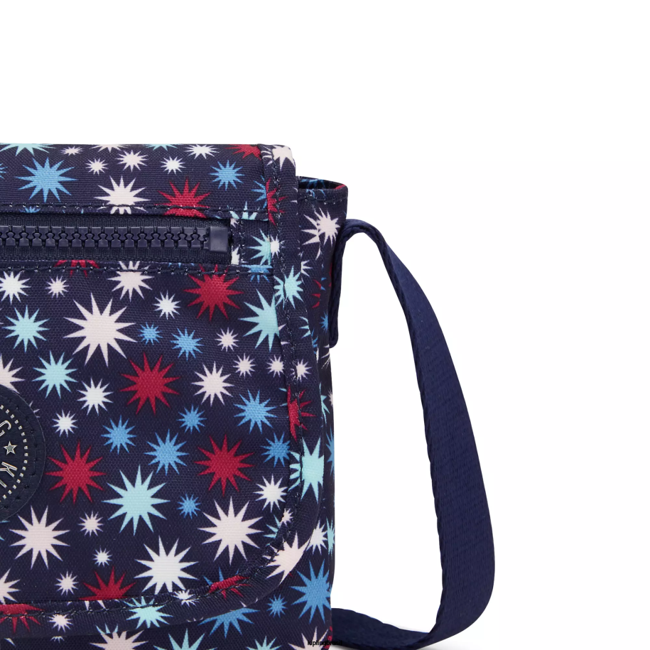 mulheres mini bolsas Kipling estrelas funky bolsa tiracolo com estampa sabian 4X8V11