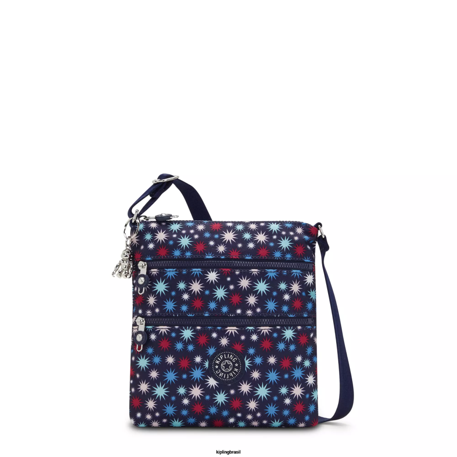 mulheres mini bolsas Kipling estrelas funky mini bolsa transversal com estampa keiko 4X8V5