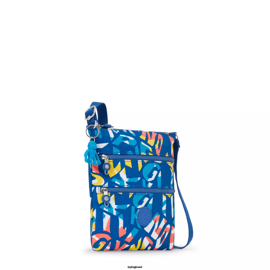 mulheres mini bolsas Kipling néon mini bolsa transversal com estampa keiko 4X8V7