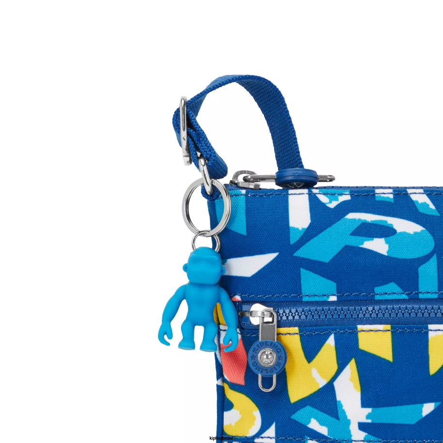 mulheres mini bolsas Kipling néon mini bolsa transversal com estampa keiko 4X8V7