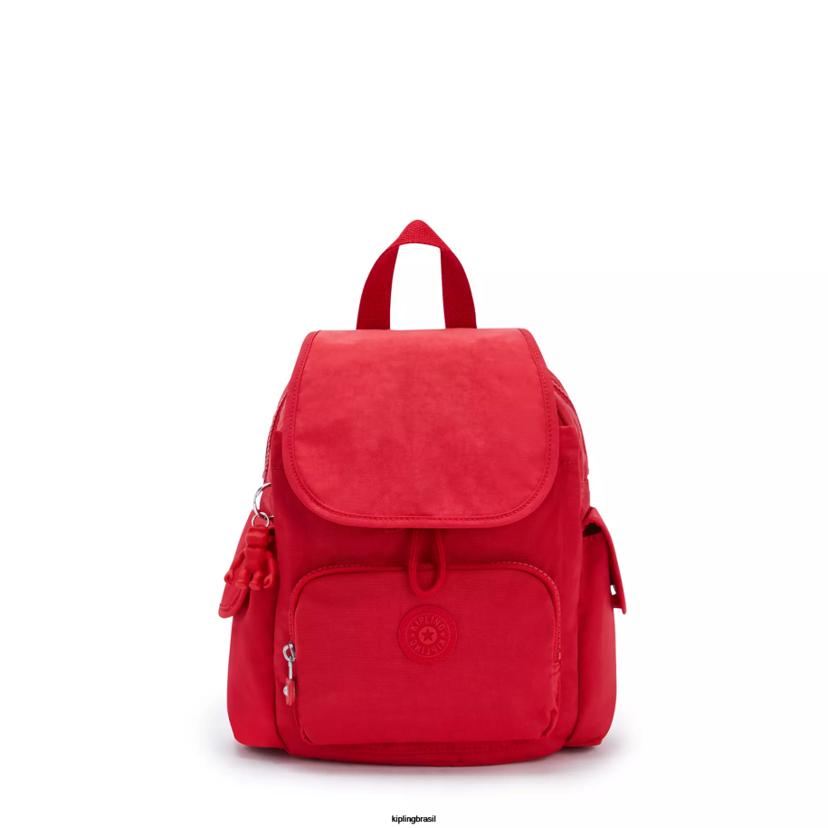 mulheres mini bolsas Kipling vermelho vermelho mini mochila city pack 4X8V415