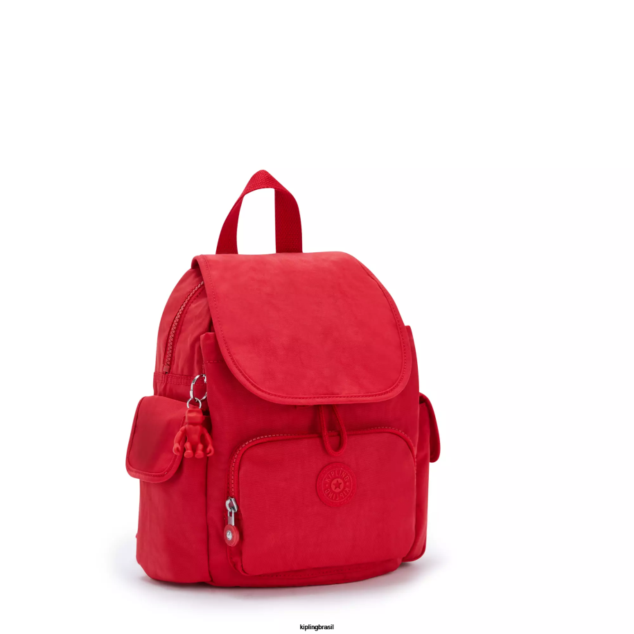 mulheres mini bolsas Kipling vermelho vermelho mini mochila city pack 4X8V415