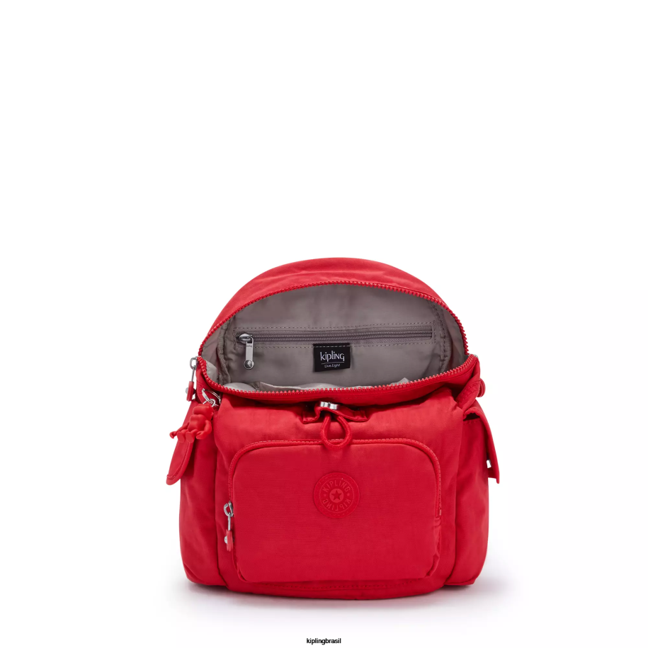 mulheres mini bolsas Kipling vermelho vermelho mini mochila city pack 4X8V415