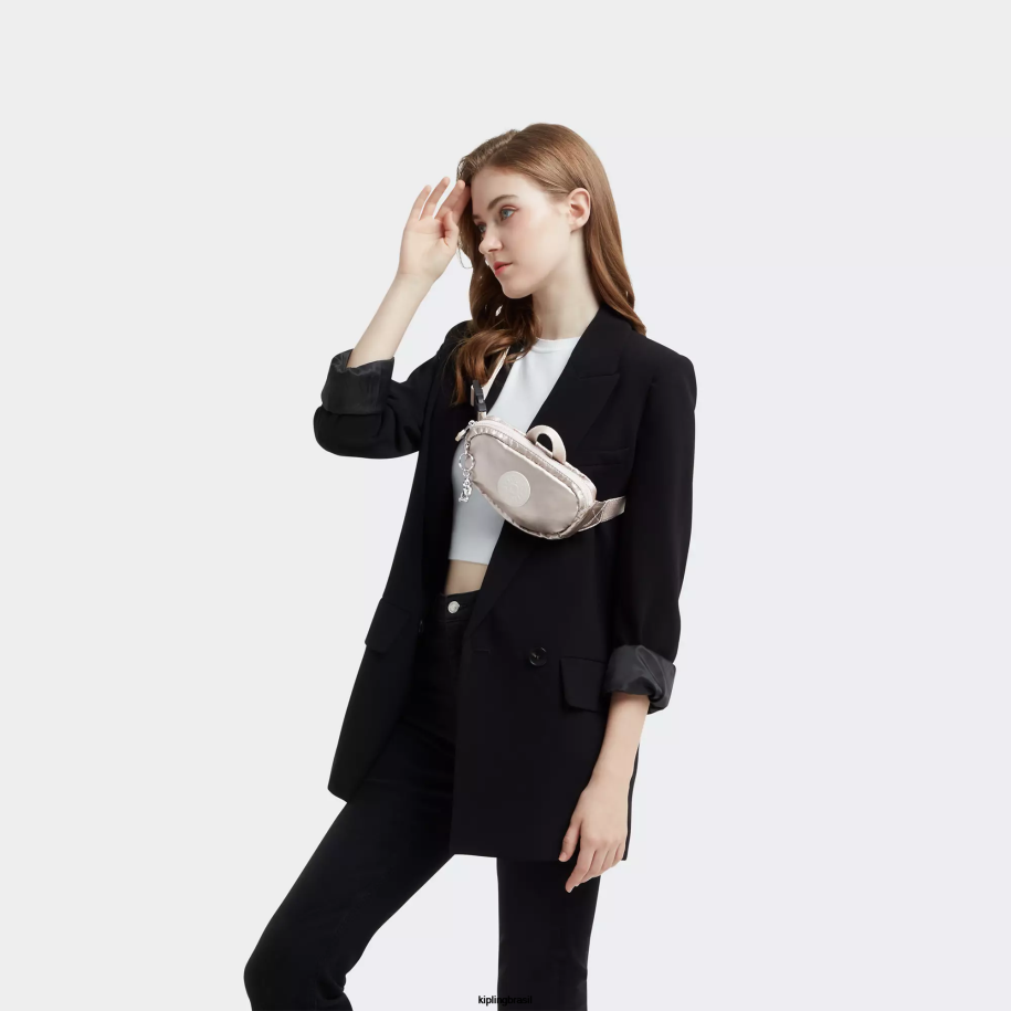 mulheres pacote de cintura Kipling brilho metálico pacote de cintura metálico alys 4X8V283