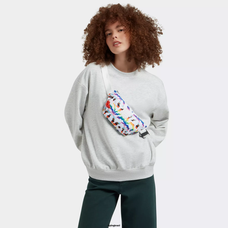 mulheres pacote de cintura Kipling palma arco-íris pacote de cintura impresso gizi 4X8V37