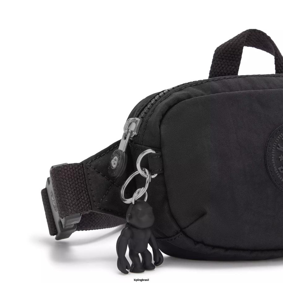 mulheres pacote de cintura Kipling preto noir pochete alys 4X8V317