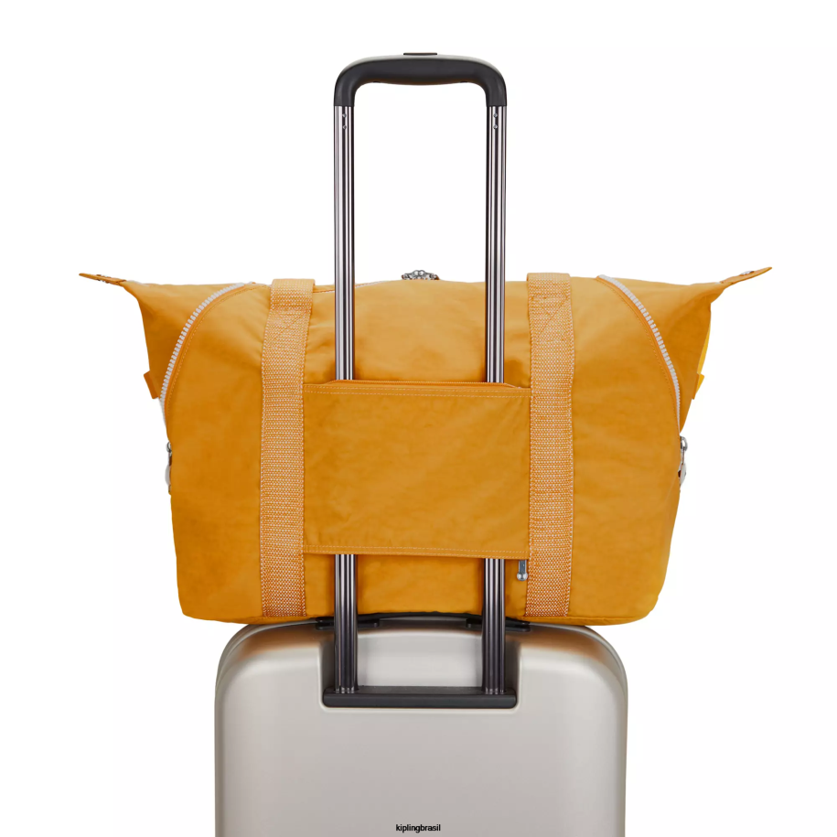 mulheres sacolas Kipling amarelo rápido bolsa de arte média 4X8V256