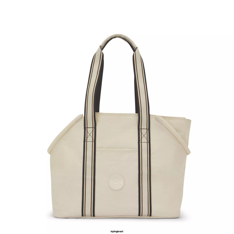 mulheres sacolas Kipling areia clara bolsa pet art m 4X8V243