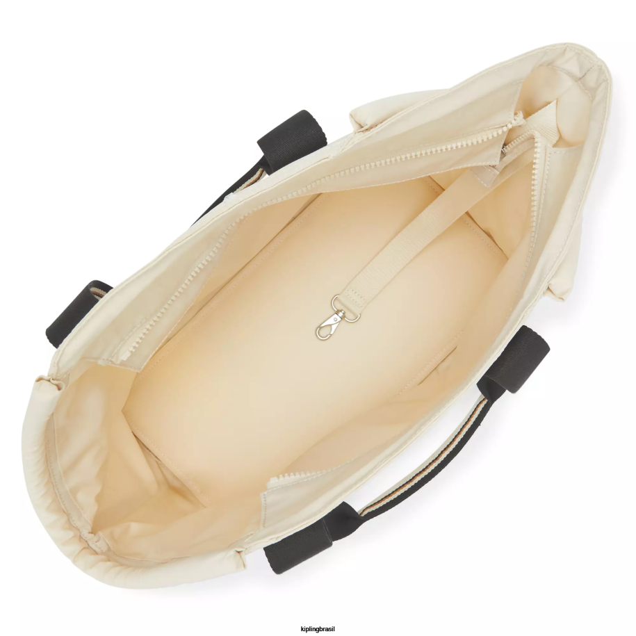 mulheres sacolas Kipling areia clara bolsa pet art m 4X8V243