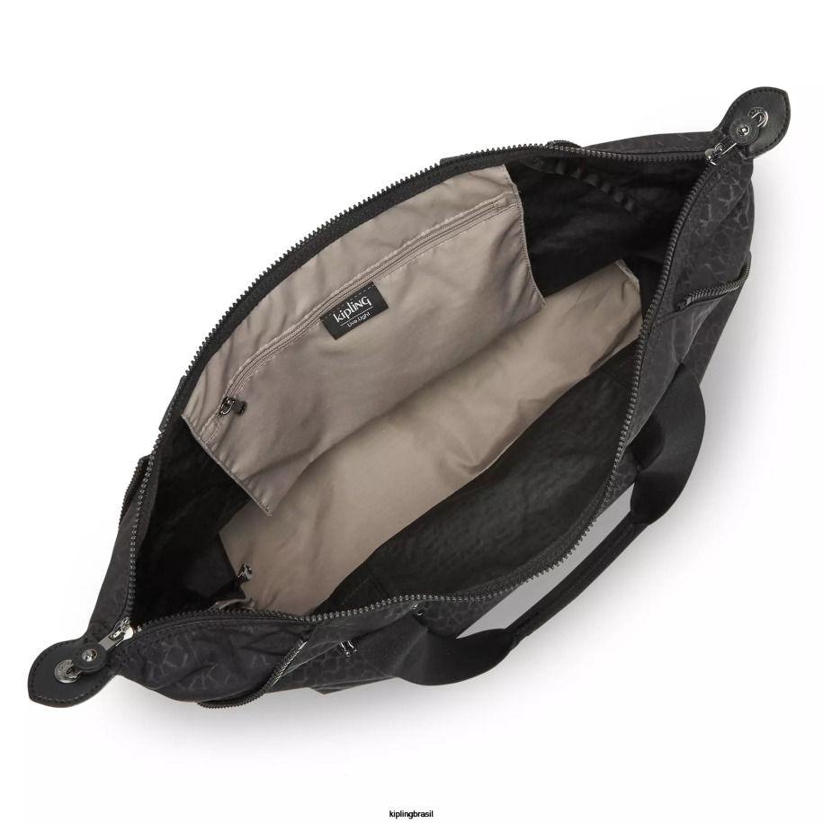 mulheres sacolas Kipling assinatura em relevo bolsa tote impressa em meio artístico 4X8V266