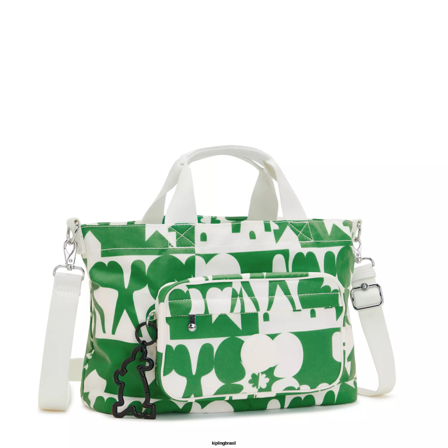 mulheres sacolas Kipling impressão múltipla minju bolsa tote jihoon minju kim 4X8V271