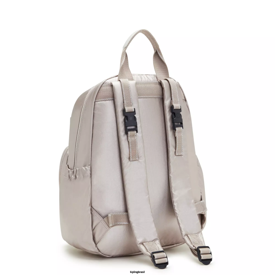 mulheres sacos de fraldas Kipling brilho metálico mochila fralda maisie 4X8V280