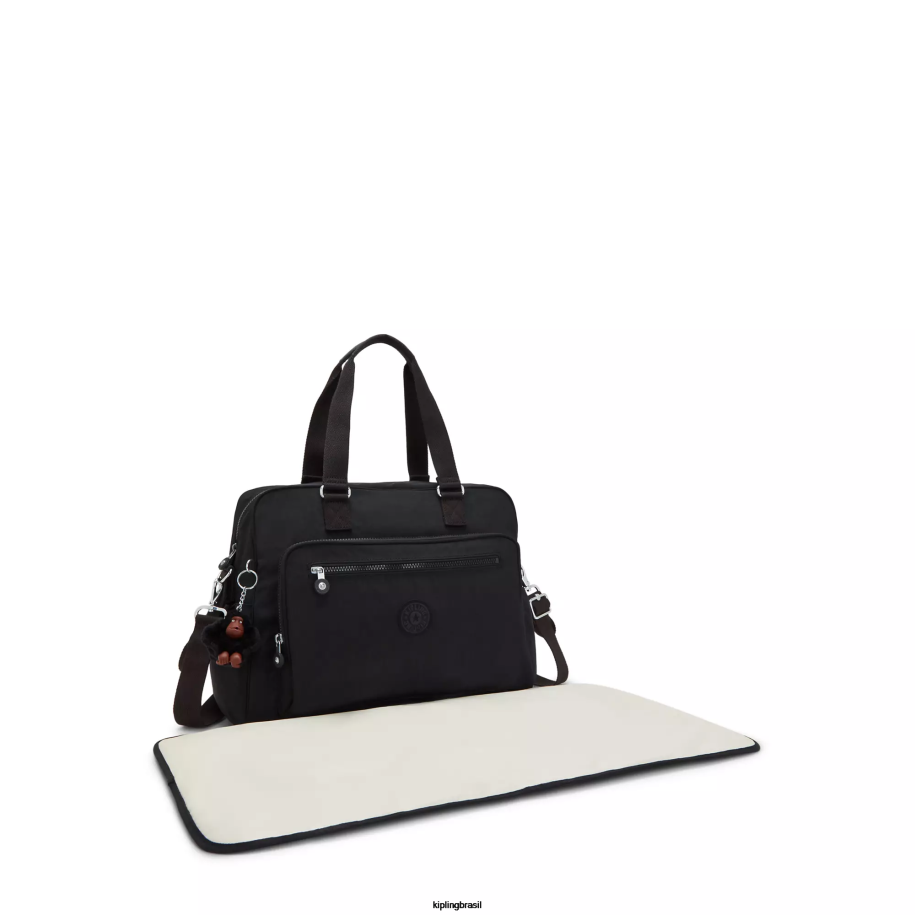 mulheres sacos de fraldas Kipling preto tonal saco de fraldas alanna 4X8V282