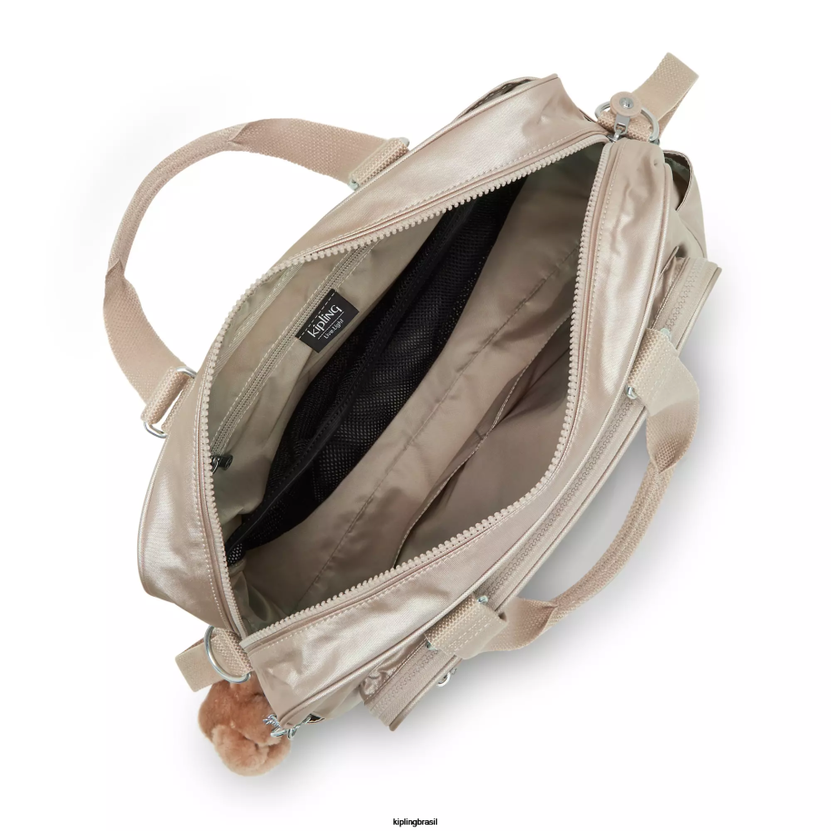 mulheres sacos de fraldas Kipling quartzo metálico saco de fraldas metalizado alanna 4X8V252