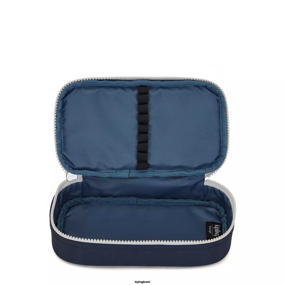 mulheres canetas e estojos Kipling cinza azul verdadeiro estojo para 50 canetas 4X8V598